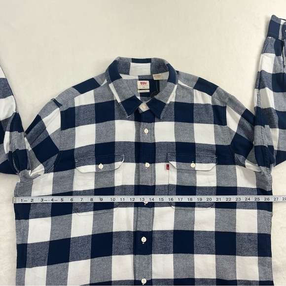 Levis Multicolor Plaid The Worker Relaxed Fit Long Sleeve Button Up Mens Sz XXL - Picture 8 of 10